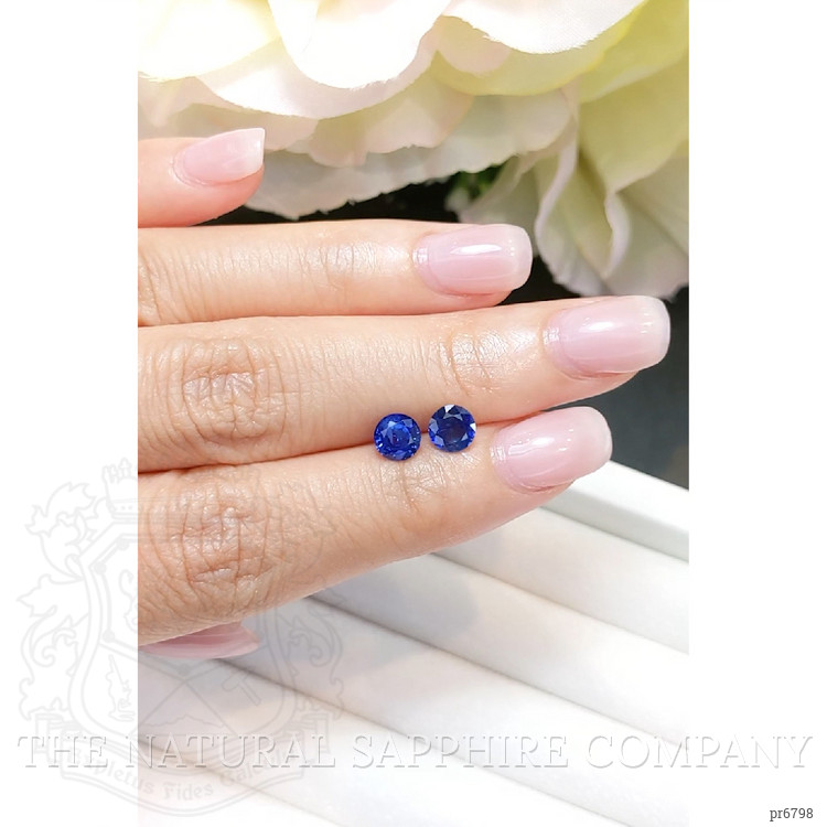1.85 Ct.Tw. Blue Sapphire Pair from Ceylon (Sri Lanka)