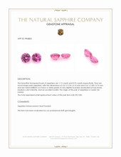 2.08&nbsp;Ct.Tw.Total Carat Weight Pink Sapphire Pair from Ceylon (Sri Lanka) Appraisal
