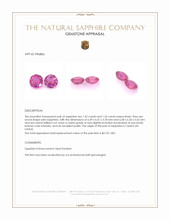 2.58 Ct.Tw.Total Carat Weight Pink Sapphire Pair from Ceylon (Sri Lanka) Appraisal