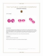 3.04 Ct.Tw.Total Carat Weight Pink Sapphire Pair from Ceylon (Sri Lanka) Appraisal