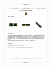 5.60 Ct.Tw.Total Carat Weight Green Tourmaline Pair from Brazil Appraisal