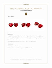 4.25 Ct.Tw.Total Carat Weight Ruby Pair from Mozambique Appraisal