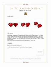 4.25 Ct.Tw.Total Carat Weight Ruby Pair from Mozambique Appraisal
