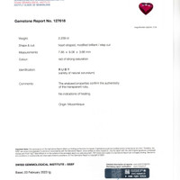 4.25 Ct.Tw.Total Carat Weight Ruby Pair from Mozambique Scan Report