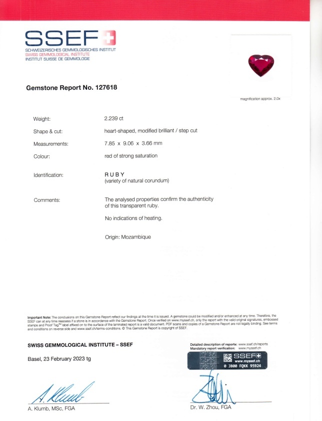 4.25 Ct.Tw. Ruby Pair from Mozambique