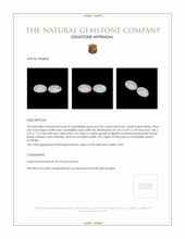 0.82 Ct.Tw.Total Carat Weight Cabochon Crystal/Jelly Opal Pair from Australia Appraisal