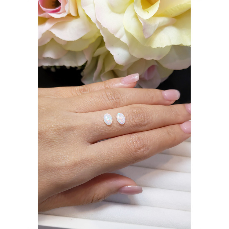 0.82 Ct.Tw. Cabochon Opal Pair from Australia