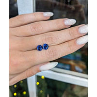 2.15&nbsp;Ct.Tw.Total Carat Weight Blue Sapphire Pair from Ceylon (Sri Lanka) Life Style