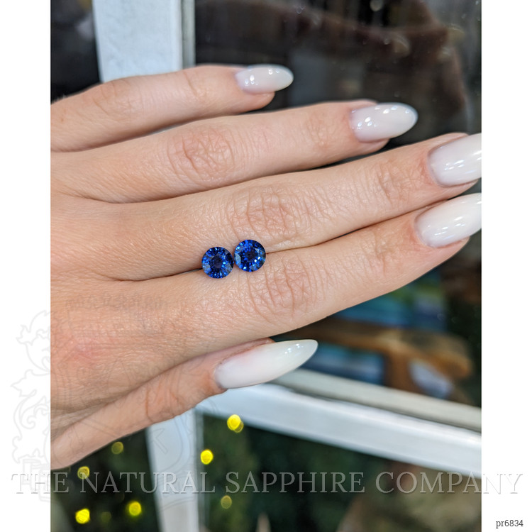 2.15 Ct.Tw. Blue Sapphire Pair from Ceylon (Sri Lanka)
