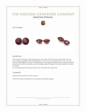 4.53 Ct.Tw.Total Carat Weight Red Garnet Pair from Ceylon (Sri Lanka) Appraisal
