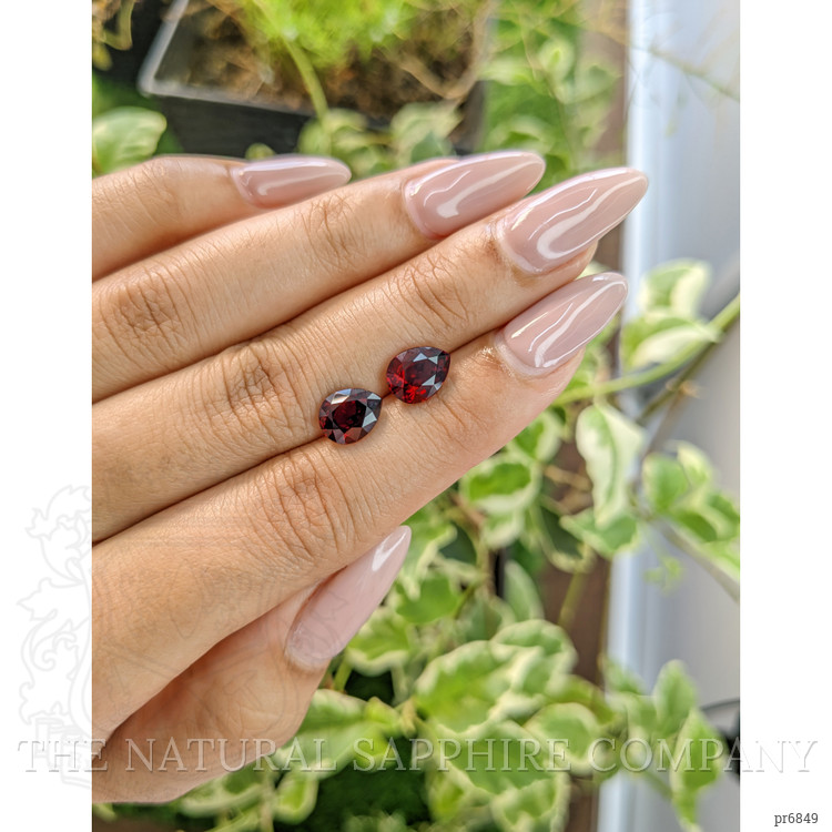 4.24 Ct.Tw. Garnet Pair from Ceylon (Sri Lanka)