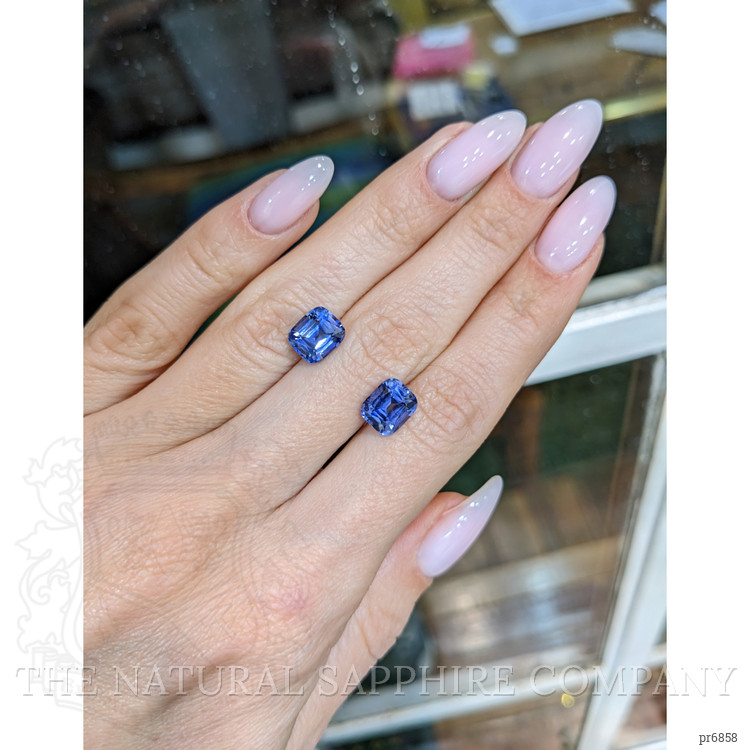 5.57 Ct.Tw. Blue Sapphire Pair from Ceylon (Sri Lanka)