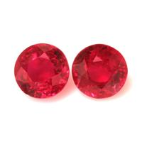 2.65 Ct.Tw.Total Carat Weight Ruby Pair from Mozambique Video