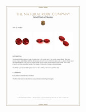 2.85 Ct.Tw.Total Carat Weight Ruby Pair from Mozambique Appraisal