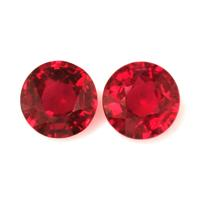 Pave Ruby Earring 1.82&nbsp;Ct.Tw.Total Carat Weight, 14K White Gold Combination Stone