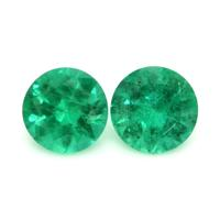 0.52 Ct.Tw.Total Carat Weight Emerald Pair from Zambia Video