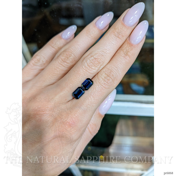 3.07 Ct.Tw. Blue Sapphire Pair from Madagascar