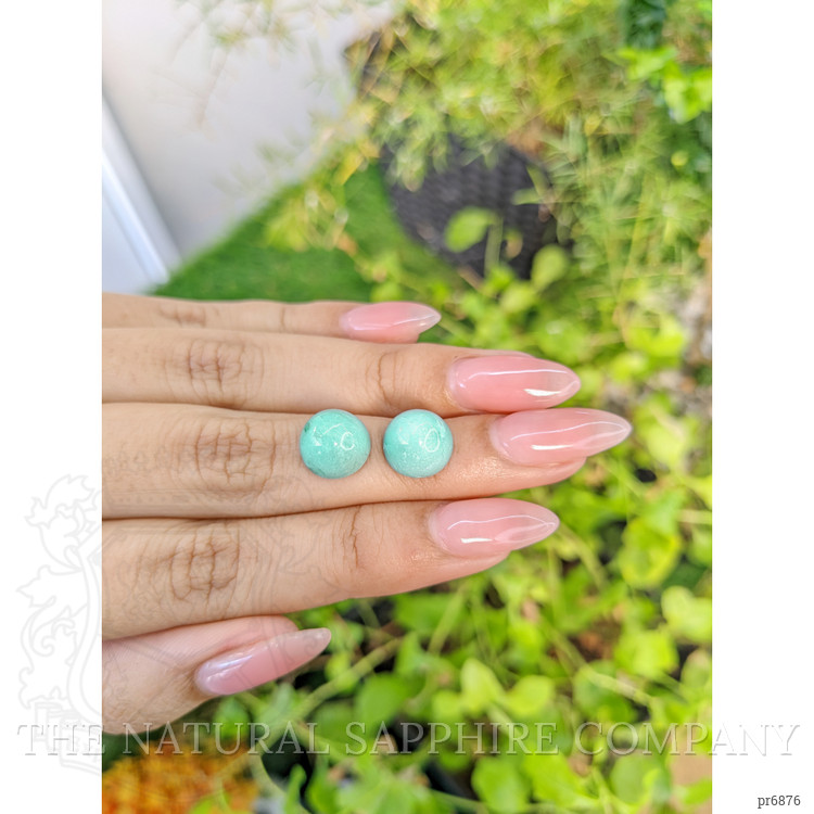 10.23 Ct.Tw. Cabochon Turquoise Pair from United States