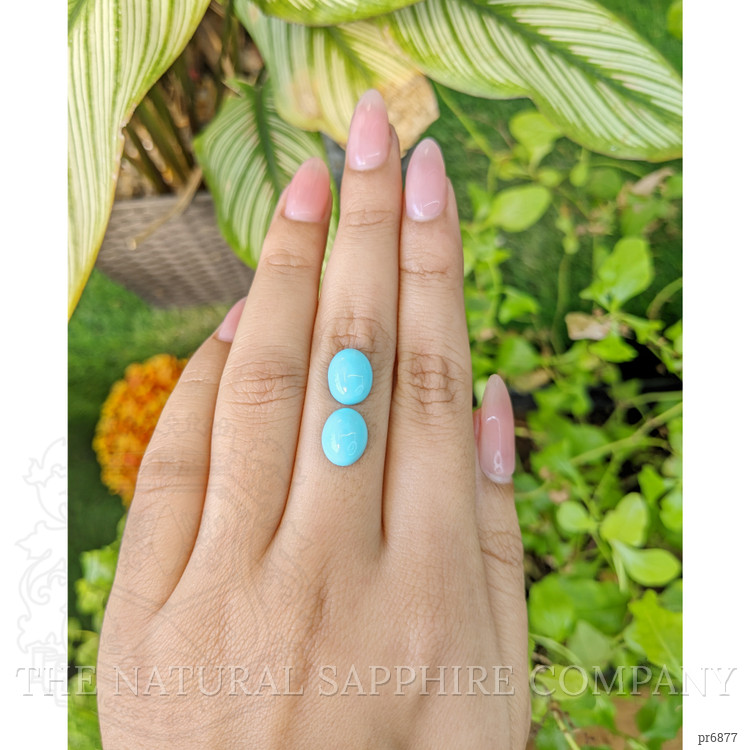 5.32 Ct.Tw. Cabochon Turquoise Pair from United States