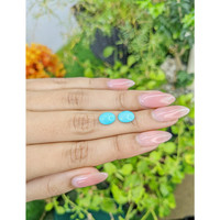 3.12 Ct.Tw.Total Carat Weight Cabochon Turquoise Pair from United States Life Style