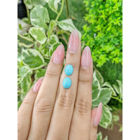 3.12 Ct.Tw.Total Carat Weight Cabochon Turquoise Pair from United States Life Style