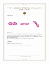 4.97 Ct.Tw.Total Carat Weight Purplish Pink Sapphire Pair from Africa Appraisal