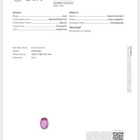 4.97 Ct.Tw.Total Carat Weight Purplish Pink Sapphire Pair from Colombia Scan Report