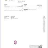 4.97 Ct.Tw.Total Carat Weight Purplish Pink Sapphire Pair from Colombia Scan Report