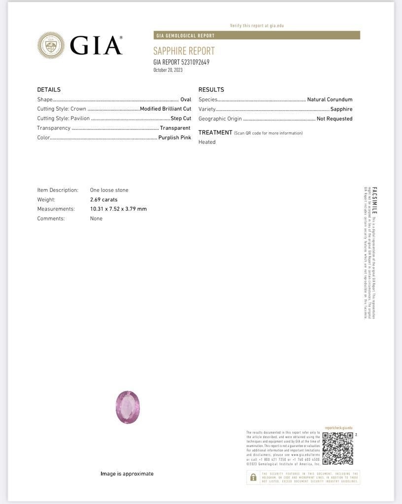 4.97 Ct.Tw. Purplish Pink Sapphire Pair from Colombia