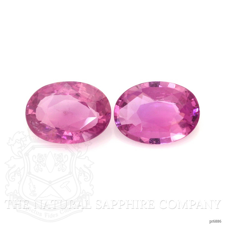 4.97 Ct.Tw. Purplish Pink Sapphire Pair from Colombia