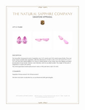 4.43 Ct.Tw.Total Carat Weight Purplish Pink Sapphire Pair from Ceylon (Sri Lanka) Appraisal
