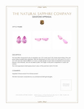 4.43 Ct.Tw.Total Carat Weight Purplish Pink Sapphire Pair from Ceylon (Sri Lanka) Appraisal