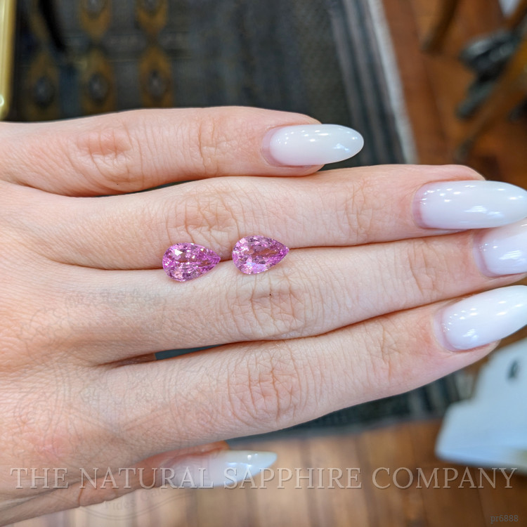 4.43 Ct.Tw. Purplish Pink Sapphire Pair from Ceylon (Sri Lanka)