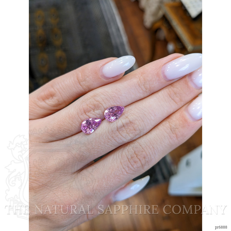 4.43 Ct.Tw. Purplish Pink Sapphire Pair from Ceylon (Sri Lanka)