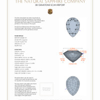 3.68 Ct.Tw.Total Carat Weight Sapphire Pair from Ceylon (Sri Lanka) 3 D Scan Report