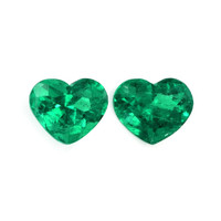 1.07 Ct.Tw.Total Carat Weight Emerald Pair from Zambia Video