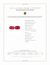 2.40 Ct.Tw.Total Carat Weight Pinkish Red Ruby Pair from Mozambique Scan Report