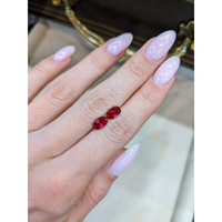 2.40 Ct.Tw.Total Carat Weight Ruby Pair from Mozambique Life Style