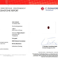 3.80 Ct.Tw.Total Carat Weight Ruby Pair from Burma (Myanmar) Scan Report