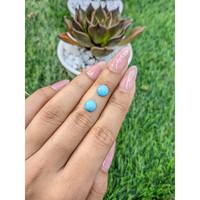 2.28 Ct.Tw.Total Carat Weight Cabochon Turquoise Pair from United States Life Style