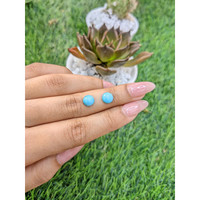 2.28 Ct.Tw.Total Carat Weight Cabochon Turquoise Pair from United States Life Style