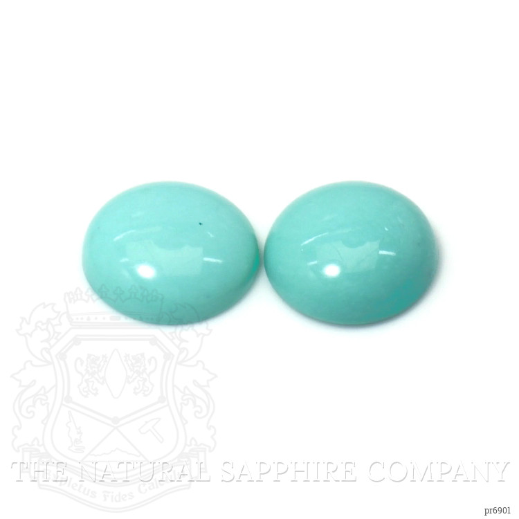 1.90 Ct.Tw. Cabochon Turquoise Pair from United States
