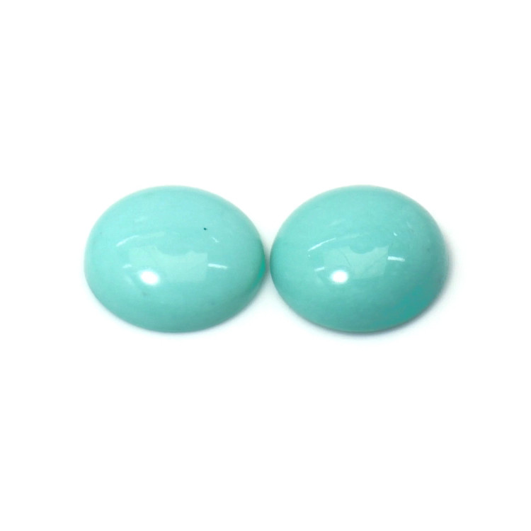 1.90 Ct.Tw. Cabochon Turquoise Pair from United States