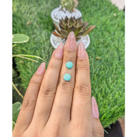 1.90 Ct.Tw.Total Carat Weight Cabochon Turquoise Pair from United States Life Style