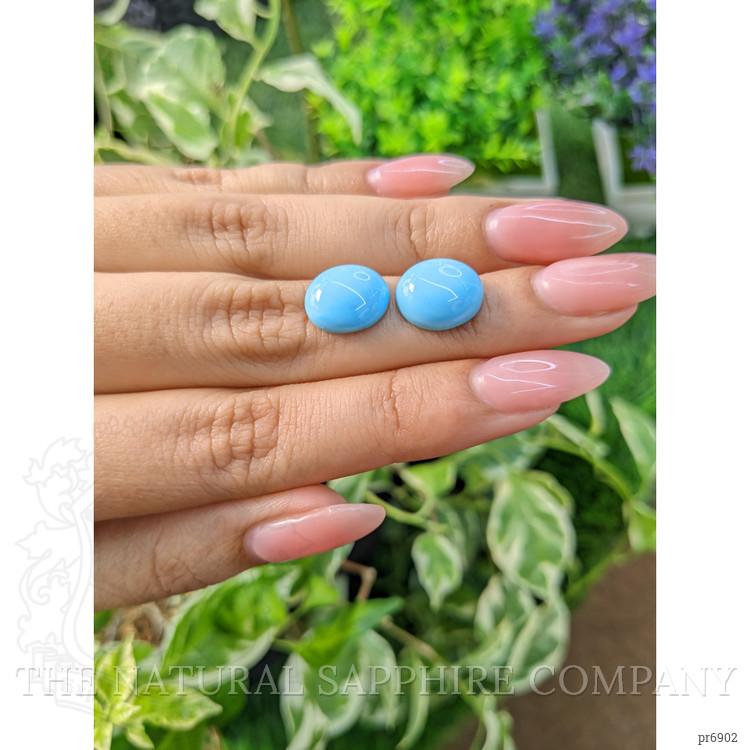 9.48 Ct.Tw. Cabochon Turquoise Pair from United States