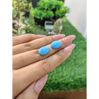 10.10&nbsp;Ct.Tw.Total Carat Weight Cabochon Turquoise Pair from United States Life Style