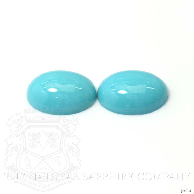 10.74 Ct.Tw. Cabochon Turquoise Pair from United States
