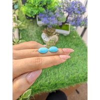 10.92 Ct.Tw.Total Carat Weight Cabochon Turquoise Pair from United States Life Style