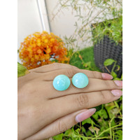 33.71 Ct.Tw.Total Carat Weight Cabochon Turquoise Pair from United States Life Style