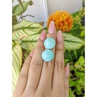 33.71 Ct.Tw.Total Carat Weight Cabochon Turquoise Pair from United States Life Style